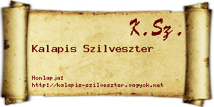 Kalapis Szilveszter névjegykártya